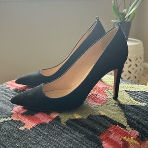 J. Crew Black Suede Heels 8
